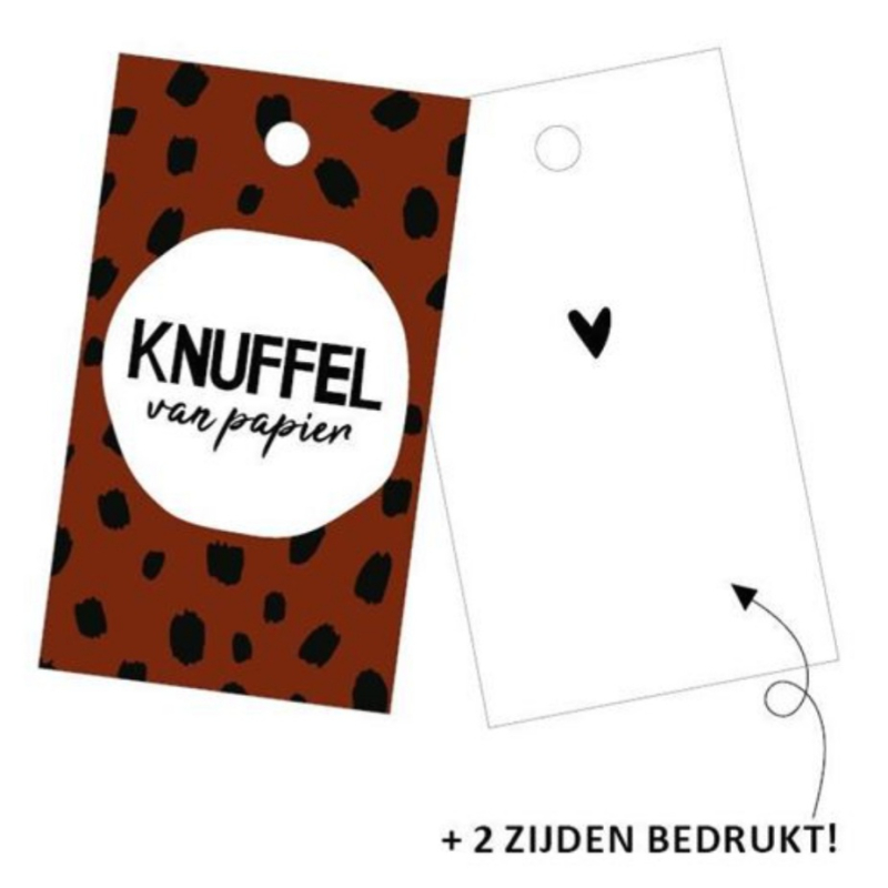 Cadeaulabels | Knuffel van papier